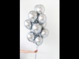 Bộ Bóng Bay Chrome Màu Bạc Silver Chrome Helium Balloon HLA24