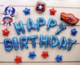 Set Combo Captain America theme Birthday Balloons bate06