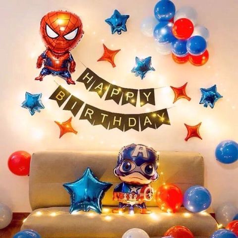 Bộ bóng trang trí sinh nhật chủ đề captain