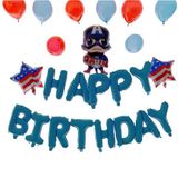 Set Combo Captain America theme Birthday Balloons bate09