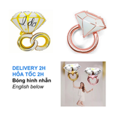 Bong Bóng Hình Nhẫn, Trang Trí Đám Cưới, Chia Tay Độc Thân, Cầu Hôn - Ring Foil Balloons For Wedding Decorations, Parties, Proposals HPNI48