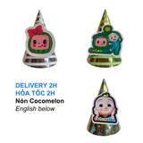 Nón Sinh Nhật Cocomelon Cho Bé Nhiều Mẫu  - Cocomelon Birthday Party Hat For Kid CCH62