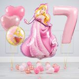 Bộ Bóng Bay Công Chúa Màu Hồng Cho Bé - Princess Helium Balloon Combo HLK06