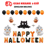 Bộ bong bóng hinh ma trang trí Halloween nhiều màu bbhl31