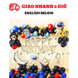 Bộ bong bóng trang trí sinh nhật chủ đề phi hành gia nhiều màu PHG41