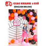 Bộ bong bóng trang trí Halloween màu hồng bbhl33