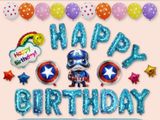 Set Combo Captain America theme Birthday Balloons bate12