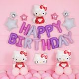 Set Combo Hello Kitty Theme Birthday Balloons upke12