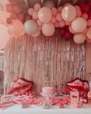 Bộ bóng trang trí sinh nhật người lớn màu hồng SNNL15