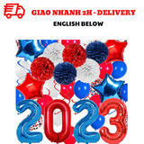 Bộ bóng trang trí ngày Quốc Khánh Mỹ - 4 of July combo qkm16