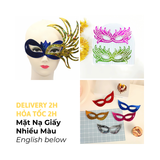 Mặt Nạ Giấy Lấp Lánh, Phụ Kiện Hóa Trang Cho Tiệc Tùng, Lễ Hội Nhiều Màu - Masquerade Masks, Paper Eye Masks, Cosplay Accessories For Parties, Festivals PTK44