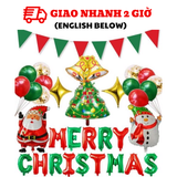 Bộ Bóng Giáng Sinh Nhiều Màu - Christmas Colorful Balloon Set BBNE06