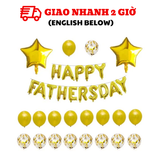 Bộ bóng trang trí ngày của cha Father's Day màu vàng Gold mfd22