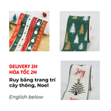 Ruy Băng Trang Trí Noel Và Cây Thông Noel 6cm - 6cm Ribbons For Christmas And Christmas Tree Decorations BBNE71