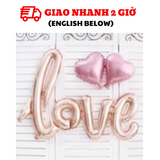 Bộ bóng chữ tim và chữ love combo set vlt61