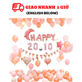 Bộ bóng trang trí phụ nữ việt nam màu vàng 20-10 pnvn14