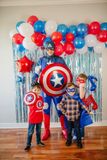 Set Combo Captain America Theme Birthday Balloons bate17
