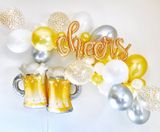Bộ bong bóng trang trí tiệc sinh nhật màu vàng snnl20