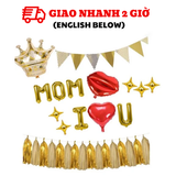 Bộ bóng trang trí ngày của mẹ Mother's Day màu vàng mfd23