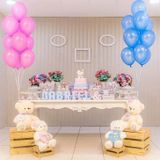 Bộ bong bóng trang trí dự đoán giới tính màu xanh hồng tbgt33