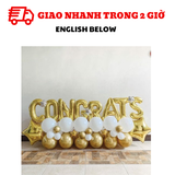 Bộ bóng trang trí tốt nghiệp màu vàng - Graduation combo ltn35