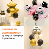 Bộ Bóng Trang Trí Lễ Tốt Nghiệp Nhiều Mẫu - Congrats Grad Balloon Set LTN03