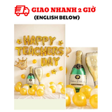 Bộ bong bóng trang trí ngày nhà giáo Việt Nam 20-11 màu vàng ngvn01