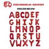 Bong Bóng Chữ Cái Màu Đỏ 40cm - Red Foil Letter Balloons 40cm For Decoration, Party BSO37