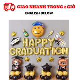 Bộ bóng màu vàng trang trí tốt nghiệp - Graduation combo ltn33