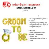 Bộ Bóng Groom To Be Trang Trí Tiệc Chia Tay Độc Thân Nhiều Mẫu - Groom To Be Combo Balloons For Bachelor Party Multiple Options CTDT55