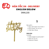 Que Cắm Chữ Happy Birthday Trang Trí Bánh Sinh Nhật -  Cake Topper Acrylic, Happy Birthday Cake Decoration SNNL100