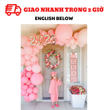 Bộ bóng trang trí Lễ Tốt Nghiệp màu hồng ltn36