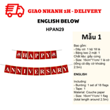 Dây Cờ HAPPY ANNIVERSARY Trang Trí Lễ Kỉ Niệm Nhiều Mẫu HPAN29