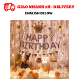 Bộ bong bóng trang trí tiệc sinh nhật màu bạc snnl09