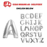 Bóng Chữ Bạc 70cm - 70cm Silver Foil Balloon Letter BSO52