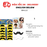 Phụ Kiện Râu Giả Cho Tiệc Hoá Trang, Halloween - Costume Fake Mustaches Stickers Masquerade Party, Halloween BBHL122