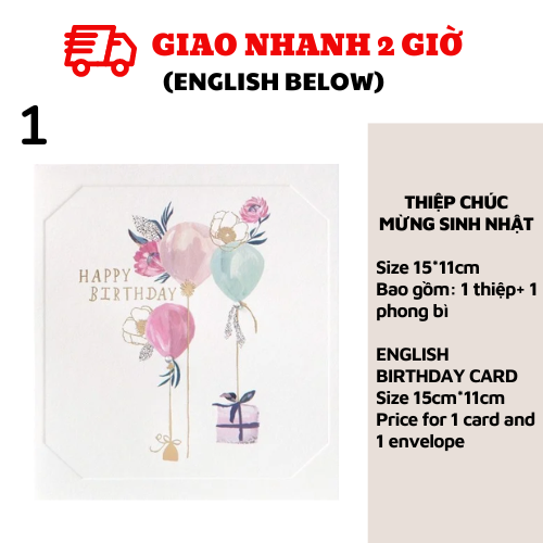 Thiệp chúc mừng Sinh Nhật  Birthday cards snnl72  Party Vui
