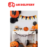 Set balloon decorate Halloween orange black color bbhe01