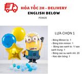 Bộ Bong Bóng Trang Trí Sinh Nhật Minion - Minion Combo Balloon For Birthday Party Decoration PDM28