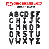 Bóng chữ cái màu đen balloon letter bso40
