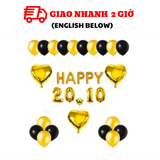 Bộ bóng trang trí phụ nữ việt nam màu vàng 20-10 pnvn15