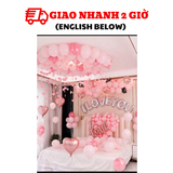 Bộ Bóng Chữ I LOVE YOU Trang Trí Valentine, Lễ Tình Nhân - I LOVE YOU Balloons Kit For Valentines Day Decorations VLT24