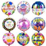 Bóng Tròn Happy Birthday - Happy Birthday Round Foil Balloons DCK25