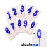 Nến Số Nhũ Xanh Dương - Blue Number Candle NPK05