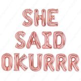Bộ Bóng Tiệc Chia Tay Độc Thân 'She Said Okurrr' - Bachelorette Party  'She Said Okurrr' Balloon Set CTDT25