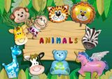 Bộ Bóng Trang Trí Động Vật Cho Bé Combo Animal Balloon KAB54