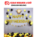 Bộ bong bóng trang trí ngày Mothers Day màu vàng đen mfd24