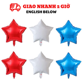 Bóng sao nhí, trung và to trang trí tiệc màu xanh trắng đỏ - Star Balloon qka07