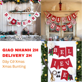 Bộ Dây Cờ Noel Trang Trí Tiệc Nhiều Mẫu - Merry Christmas Bunting DCXM31
