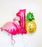 Bộ Bóng Bay Hồng Hạc Và Thơm Cho Bé - Flamingo And Pineapple Helium Balloon Combo HLK34